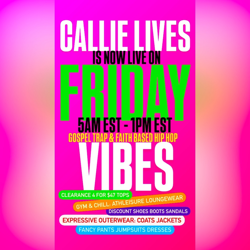Shop CALLIE LIVES LIVE SALE AUCTIONS - SHOP LIKE U MEAN IT OR STAY NAKED FRIDAYS